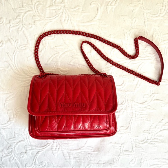 Miu Miu Quilted Flap Shoulder Bag - Picture 2 of 16